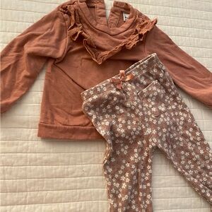 T.J.Maxx Kids Matching Set in Rust and Cream